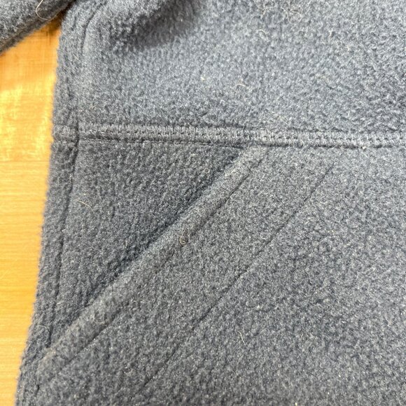 L.L. Bean Kids Navy Blue Full-Zip Fleece Hoodie Jacket With Pockets 3T - Picture 4 of 6